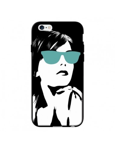 Coque Fille Lunettes Bleues pour iPhone 6 - Jonathan Perez