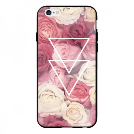 Coque Roses Triangles Fleurs pour iPhone 6 - Jonathan Perez Coque Roses Triangles Fleurs pour iPhone 6 - Jonathan Perez