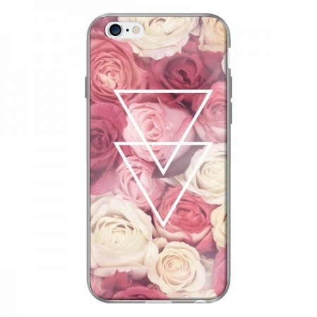 Coque Roses Triangles Fleurs pour iPhone 6 - Jonathan Perez Coque Roses Triangles Fleurs pour iPhone 6 - Jonathan Perez