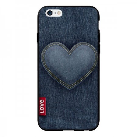 Coque Love Coeur en Jean pour iPhone 6 - Lassana