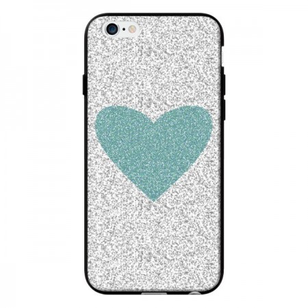 Coque Coeur Bleu Vert Argent Love pour iPhone 6 - Mary Nesrala Coque Coeur Bleu Vert Argent Love pour iPhone 6 - Mary Nesrala