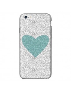 Coque Coeur Bleu Vert Argent Love pour iPhone 6 - Mary Nesrala 2