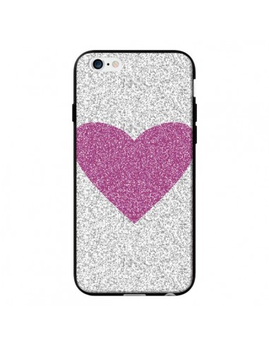 Coque Coeur Rose Argent Love pour iPhone 6 - Mary Nesrala