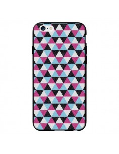 Coque Azteque Triangles Rose Bleu Gris pour iPhone 6 - Mary Nesrala