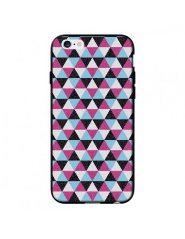 Coque Azteque Triangles Rose Bleu Gris pour iPhone 6 - Mary Nesrala