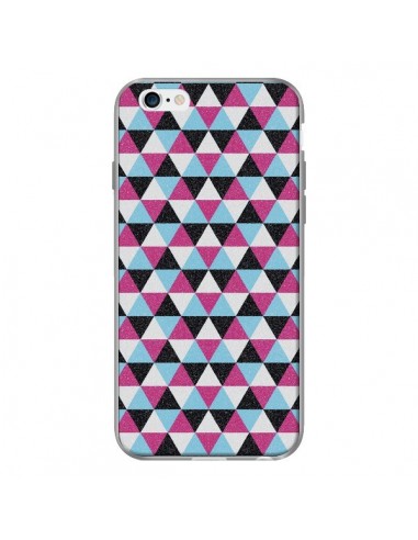Coque Azteque Triangles Rose Bleu Gris pour iPhone 6 - Mary Nesrala