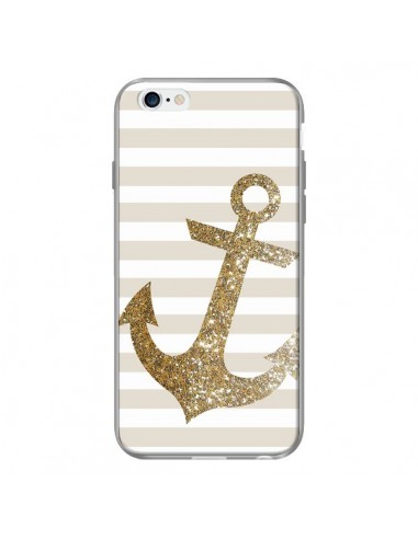 Coque Ancre Or Navire pour iPhone 6 - Monica Martinez