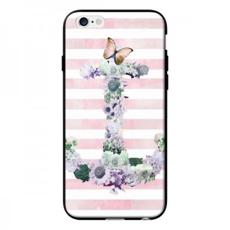 Coque Ancre Rose Fleurs Navire pour iPhone 6 - Monica Martinez