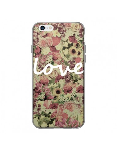 Coque Love Blanc Flower pour iPhone 6 - Monica Martinez