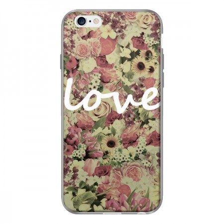 Coque Love Blanc Flower pour iPhone 6 - Monica Martinez