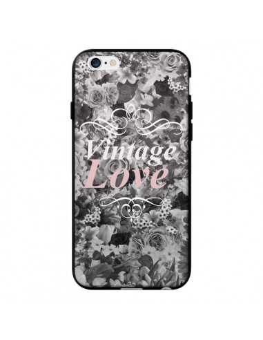Coque Vintage Love Noir Flower pour iPhone 6 - Monica Martinez