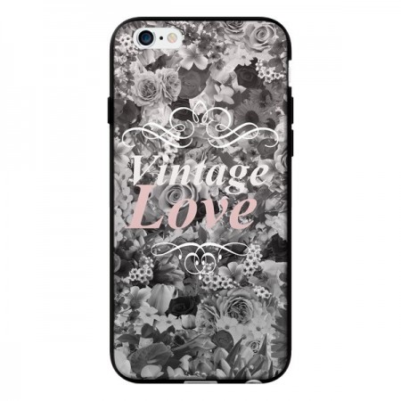 Coque Vintage Love Noir Flower pour iPhone 6 - Monica Martinez