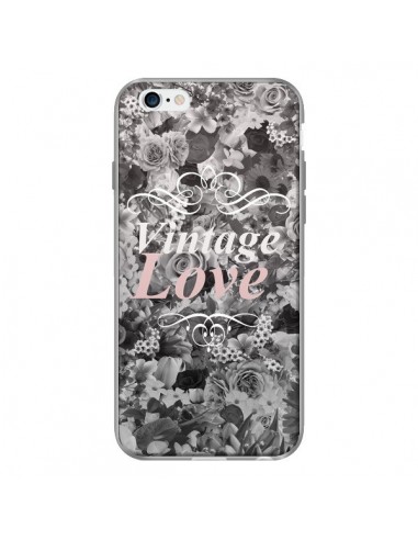 Coque Vintage Love Noir Flower pour iPhone 6 - Monica Martinez