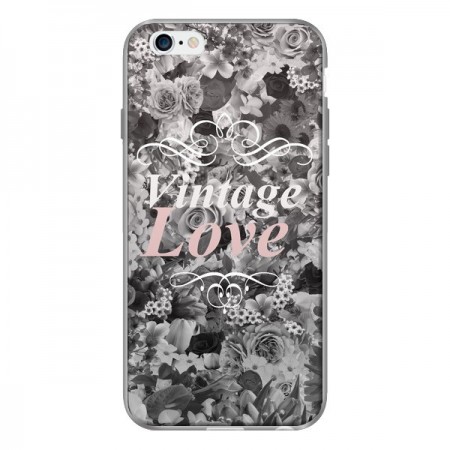 Coque Vintage Love Noir Flower pour iPhone 6 - Monica Martinez