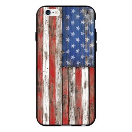 Coque Drapeau USA Vintage Bois Wood pour iPhone 6 - Maximilian San Coque Drapeau USA Vintage Bois Wood pour iPhone 6 - Maximilian San