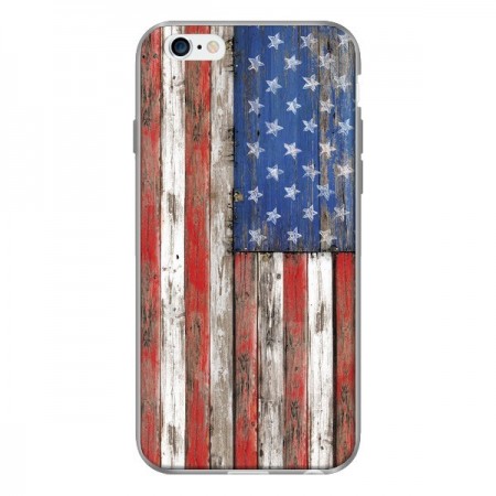 Coque Drapeau USA Vintage Bois Wood pour iPhone 6 - Maximilian San Coque Drapeau USA Vintage Bois Wood pour iPhone 6 - Maximilian San