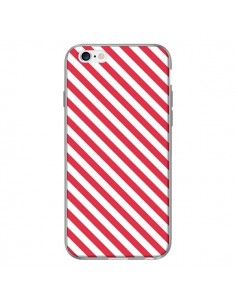 Coque Bonbon Candy Rose et Blanche Rayée pour iPhone 6 - Nico