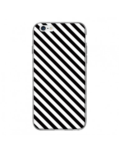 Coque Bonbon Candy Noire et Blanche Rayée pour iPhone 6 - Nico