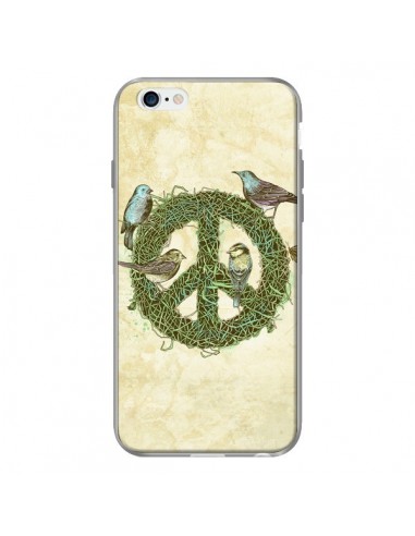Coque Peace And Love Nature Oiseaux pour iPhone 6 - Rachel Caldwell