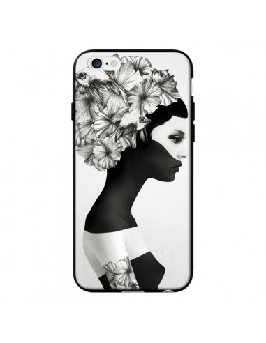 coque iphone 6 fleur noir