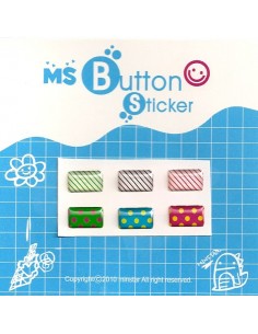 Sticker Rayures et Pois pour Bouton Samsung - Pack x6 2