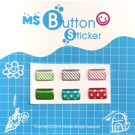 Sticker Rayures et Pois pour Bouton Samsung - Pack x6