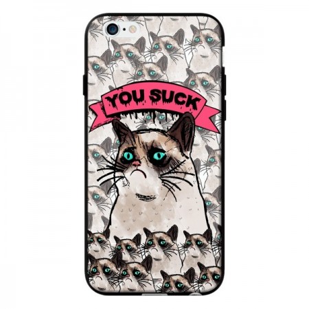 Coque Chat Grumpy Cat - You Suck pour iPhone 6 - Sara Eshak