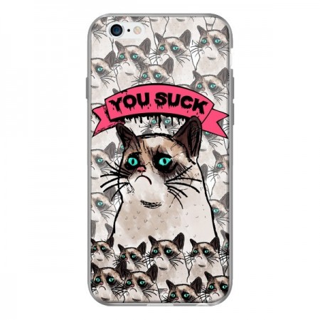Coque Chat Grumpy Cat - You Suck pour iPhone 6 - Sara Eshak