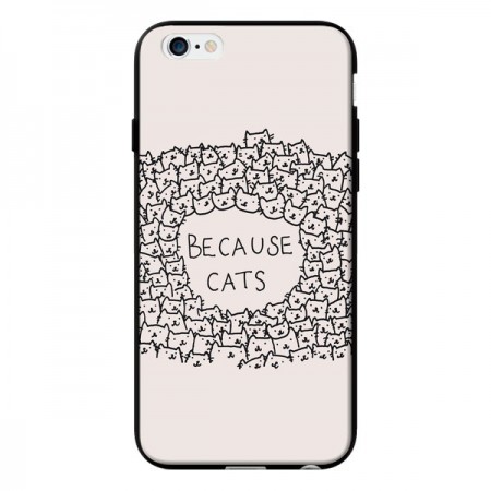 Coque Because Cats chat pour iPhone 6 - Santiago Taberna