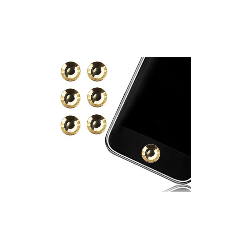 Sticker Bouton Home Diamant Doré pour iPhone, iPad, iTouch, iPod