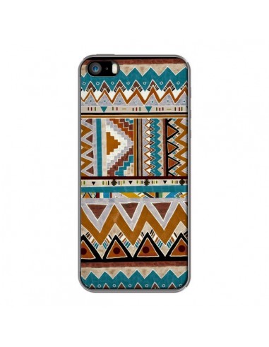 Coque Azteque Vert Marron pour iPhone 5 et 5S - Kris Tate