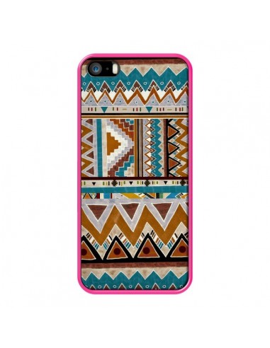 Coque Azteque Vert Marron pour iPhone 5 et 5S - Kris Tate