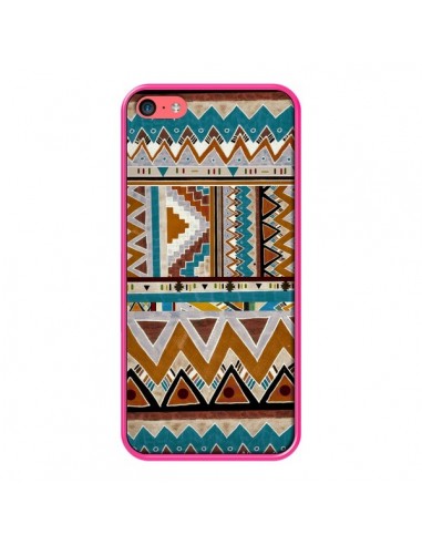 Coque Azteque Vert Marron pour iPhone 5C - Kris Tate