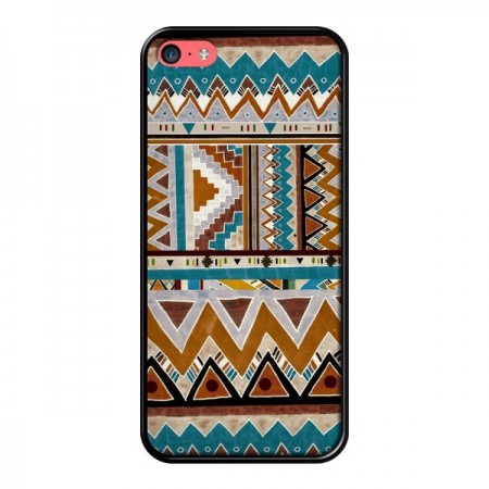 Coque Azteque Vert Marron pour iPhone 5C - Kris Tate Coque Azteque Vert Marron pour iPhone 5C - Kris Tate