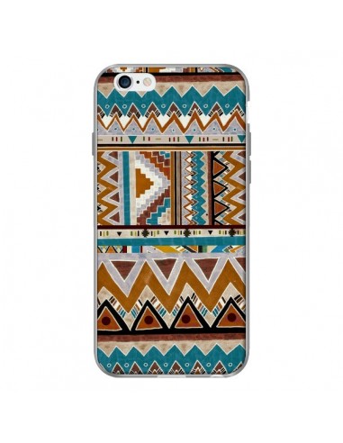 Coque Azteque Vert Marron pour iPhone 6 - Kris Tate