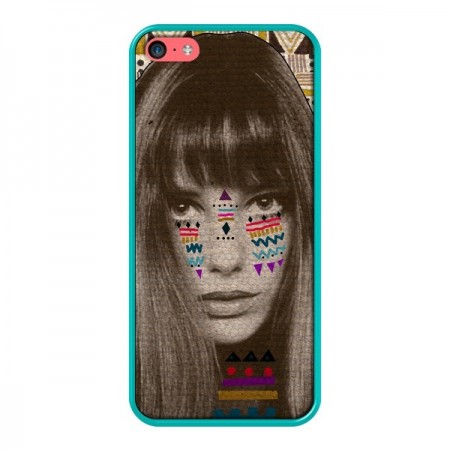 Coque Jane Azteque pour iPhone 5C - Kris Tate Coque Jane Azteque pour iPhone 5C - Kris Tate