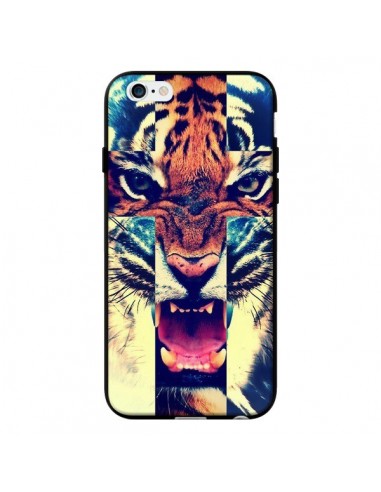 Coque Tigre Swag Croix Roar Tiger pour iPhone 6 - Laetitia