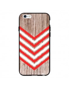 Coque Tribal Aztèque Bois Wood Flèche Rouge Blanc pour iPhone 6 - Laetitia