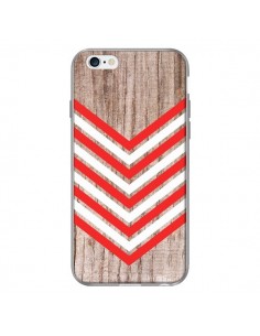 Coque Tribal Aztèque Bois Wood Flèche Rouge Blanc pour iPhone 6 - Laetitia 2
