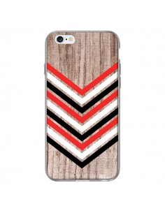 Coque Tribal Aztèque Bois Wood Flèche Rouge Blanc Noir pour iPhone 6 - Laetitia 2