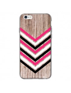 Coque Tribal Aztèque Bois Wood Flèche Rose Blanc Noir pour iPhone 6 - Laetitia 2