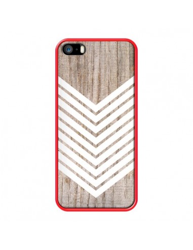 Coque Tribal Aztèque Bois Wood Flèche Blanc pour iPhone 5 et 5S - Laetitia