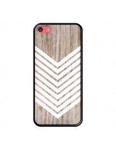 Coque Tribal Aztèque Bois Wood Flèche Blanc pour iPhone 5C - Laetitia