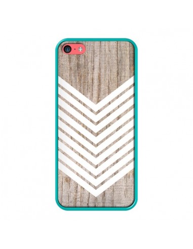 Coque Tribal Aztèque Bois Wood Flèche Blanc pour iPhone 5C - Laetitia