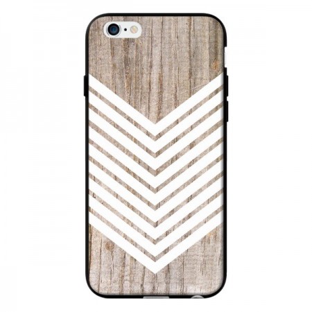 Coque Tribal Aztèque Bois Wood Flèche Blanc pour iPhone 6 - Laetitia