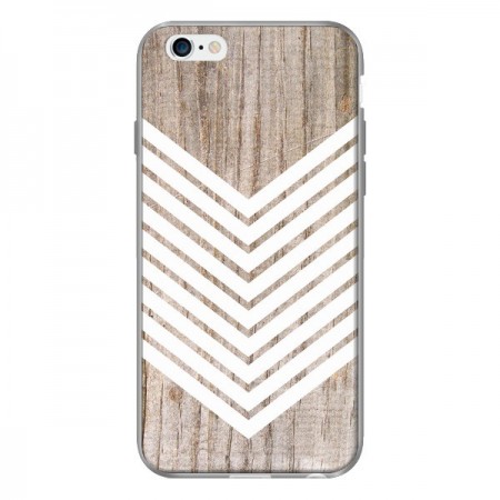 Coque Tribal Aztèque Bois Wood Flèche Blanc pour iPhone 6 - Laetitia