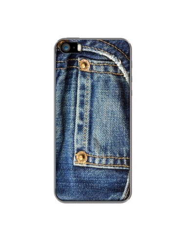 Coque Jean Bleu Vintage pour iPhone 5 et 5S - Laetitia