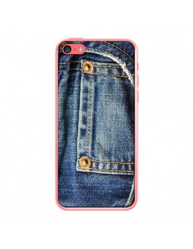 Coque Jean Bleu Vintage pour iPhone 5C - Laetitia