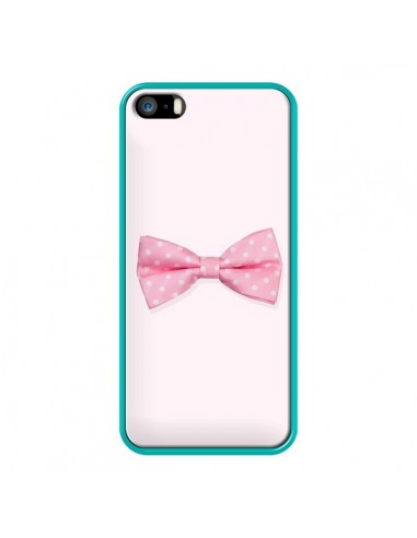 Coque Nud Papillon Rose Girly Bow Tie pour iPhone 5 et 5S - Laetitia