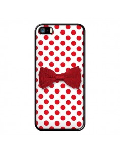 Coque Nud Papillon Rouge Girly Bow Tie pour iPhone 5 et 5S - Laetitia